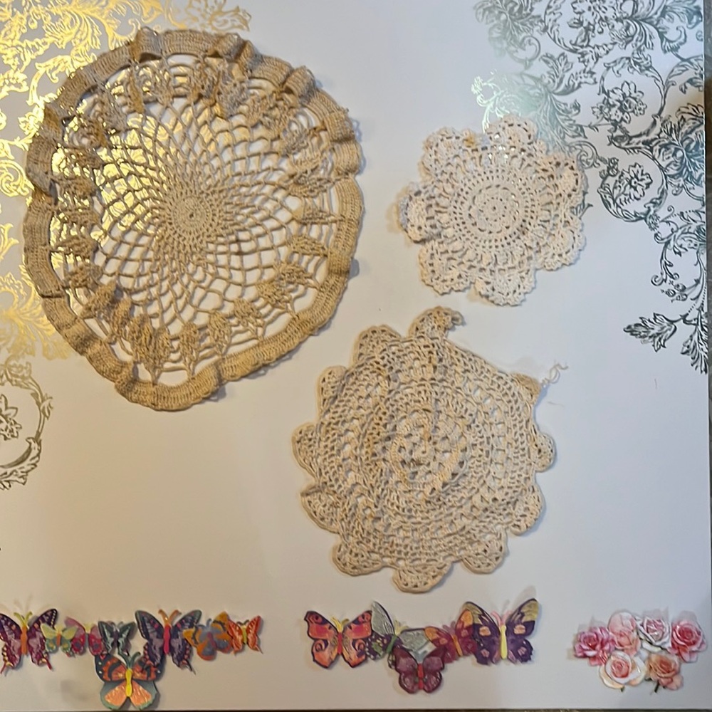 3 Vintage Crochet doilies
